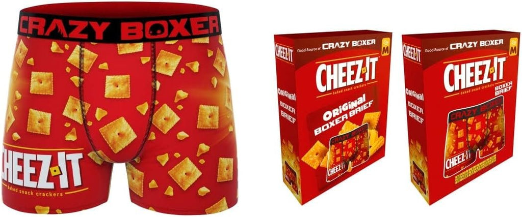 CRAZYBOXER Kellogg's Cheese-It Box Men's Boxer Briefs (Creative Packaging)