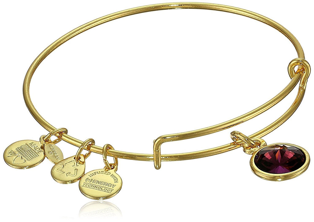 Alex and Ani Bangle Bar Imitation Birthstone Bangle Bracelet, 2.75"