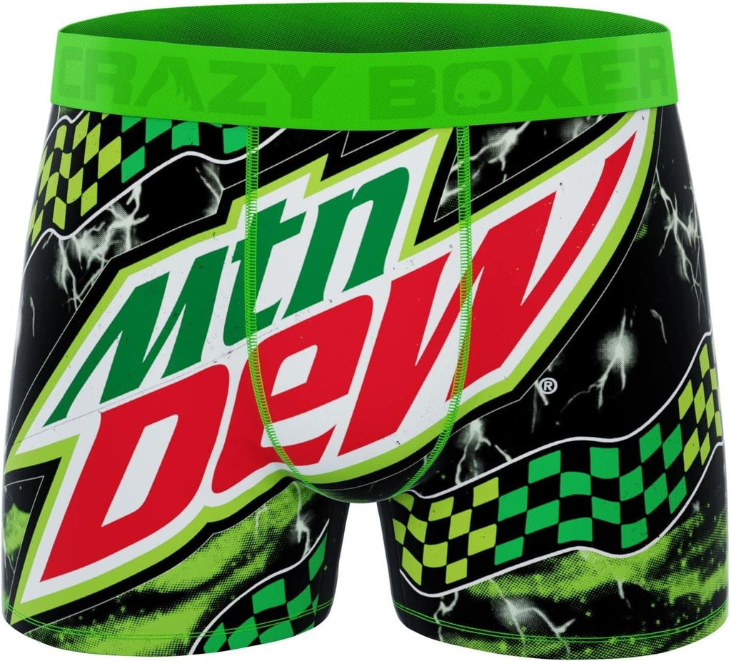 CRAZYBOXER Mountain Dew Flavors Men's Boxer Briefs (3Pack, Vending)