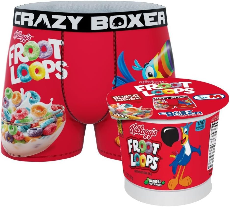 CRAZYBOXER Men's Underwear Kellogg's Waffle Non-slip waistband Soft Boxer Brief Distortion-free