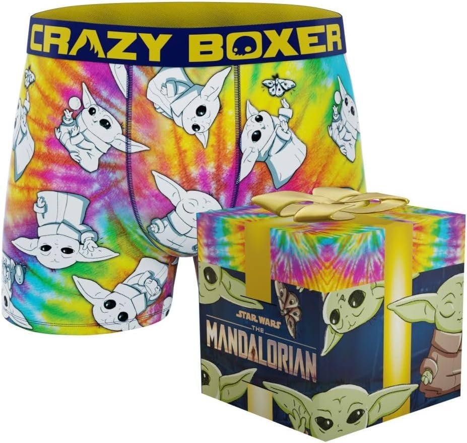 CRAZYBOXER Men's Underwear Mandalorian Gift Box Stretch Breathable Boxer Brief Anti-irritation