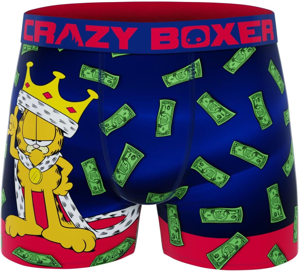 CRAZYBOXER Men's Underwear Garfield Freedom of movement Resistant Boxer Brief Original (3 PACK)