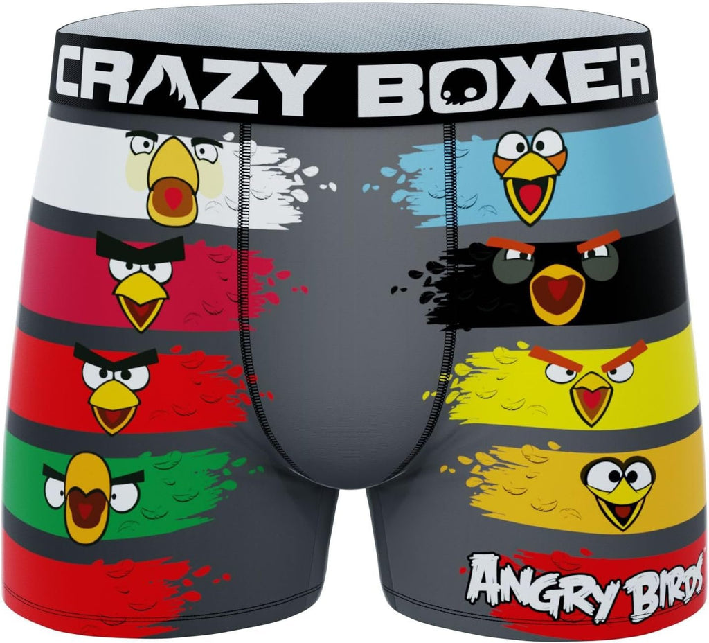 CRAZYBOXER Men's Underwear Angry Birds Durable Boxer Brief Anti-irritation