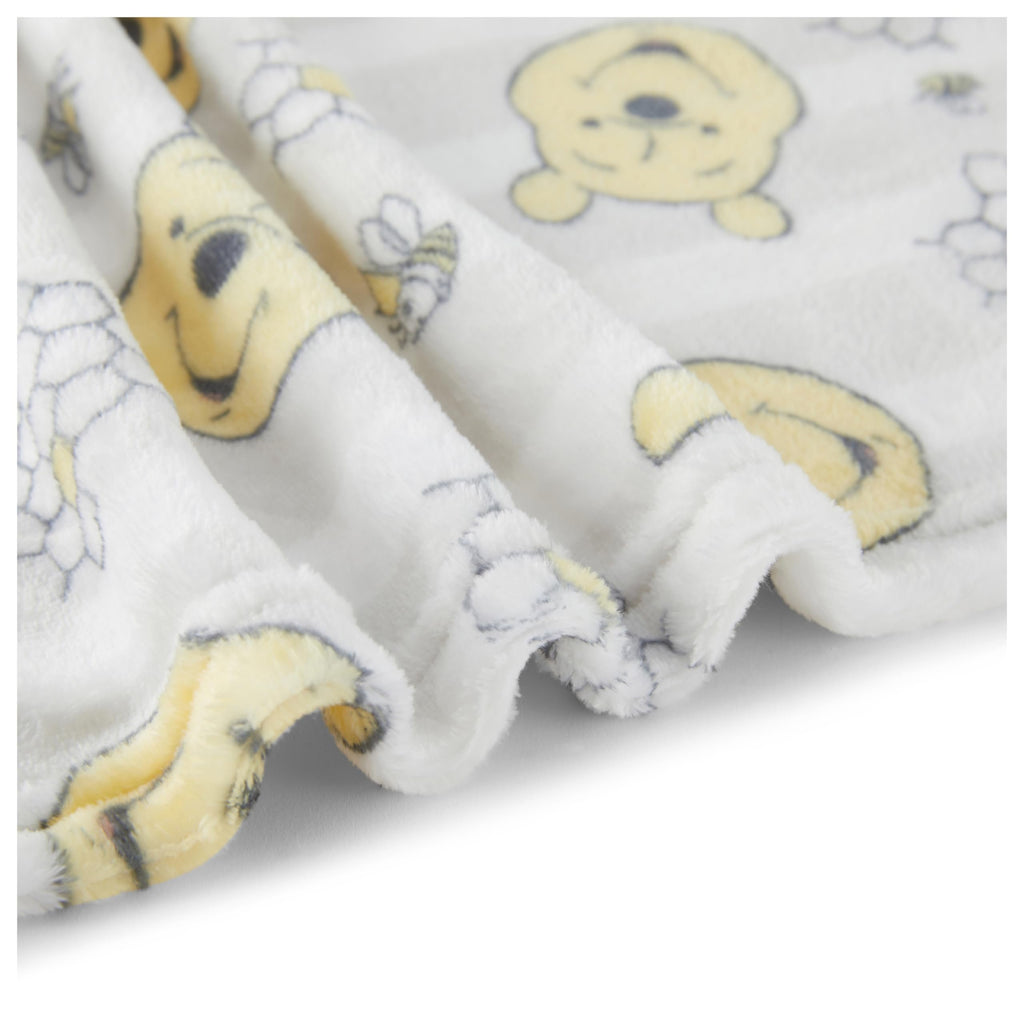 Disney Characters Flannel Fleece Baby Blanket - Soft & Cozy 30x40 Inches, Featuring Mickey Mouse, Minnie Mouse, Winnie The Pooh, and Dumbo