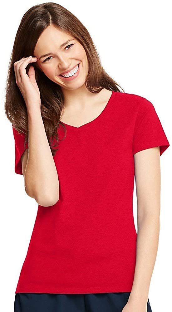 Hanes Women's X-Temp V-Neck T-Shirt (42V0)