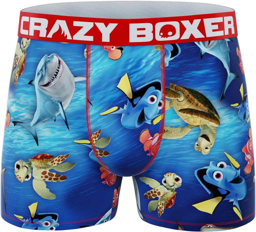 CRAZYBOXER Men's Underwear Disney Classic Original Distortion-free Boxer Brief Soft (3 PACK)