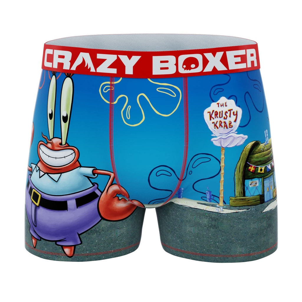 CRAZYBOXER Men's Underwear Spongebob Squarepants Original Resistant Boxer Brief Soft