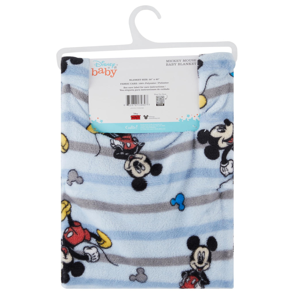 Disney Characters Flannel Fleece Baby Blanket - Soft & Cozy 30x40 Inches, Featuring Mickey Mouse, Minnie Mouse, Winnie The Pooh, and Dumbo