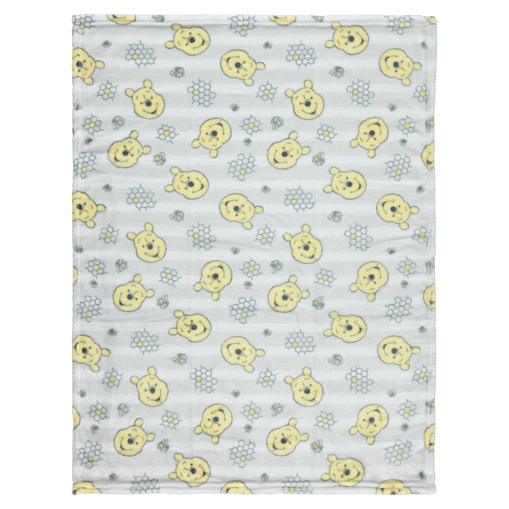 Disney Characters Flannel Fleece Baby Blanket - Soft & Cozy 30x40 Inches, Featuring Mickey Mouse, Minnie Mouse, Winnie The Pooh, and Dumbo