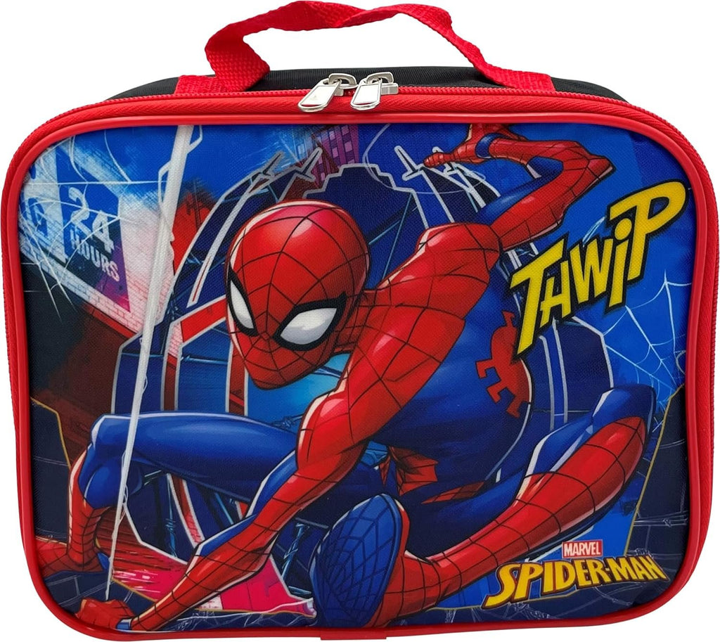 Disney/Marvel Licensed Kids Insulated Lunch Box (Cars- Red)