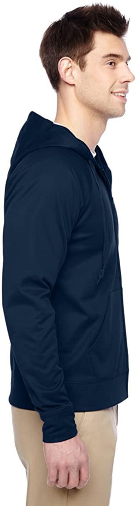 Jerzees Men's NuBlend Moisture Management Full Zip Hood Fleece