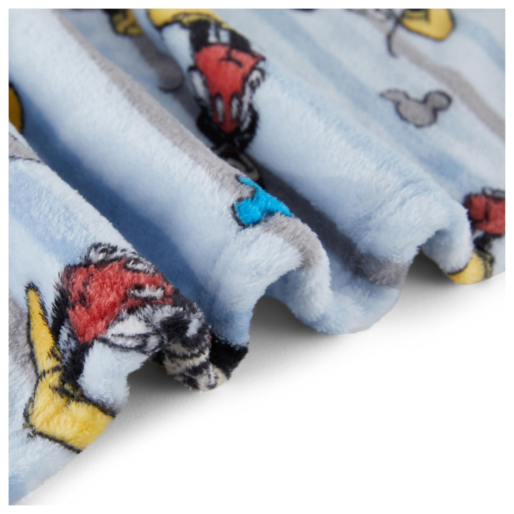 Disney Characters Flannel Fleece Baby Blanket - Soft & Cozy 30x40 Inches, Featuring Mickey Mouse, Minnie Mouse, Winnie The Pooh, and Dumbo