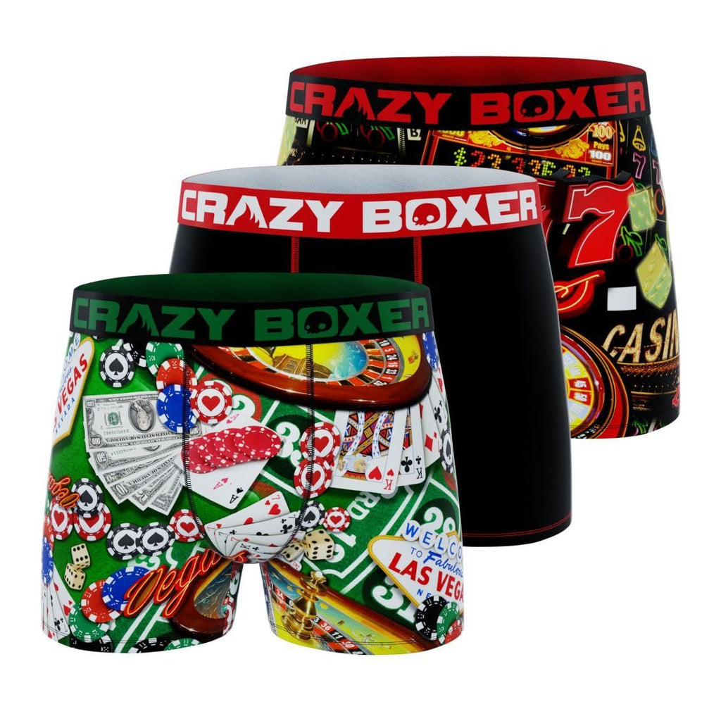 CRAZYBOXER Men's Underwear Resistant Freedom of movement Boxer Brief (3 PACK)