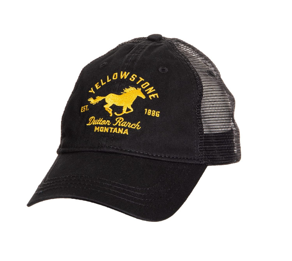 Changes Yellowstone Dutton Ranch Horse Logo Men's Adjustable Hat Black, One Size