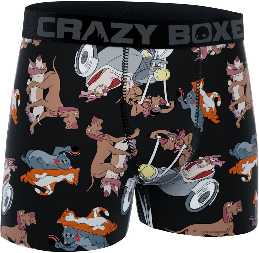 CRAZYBOXER Men's Underwear Disney Classic Mickey Distortion-free Boxer Brief Comfortable