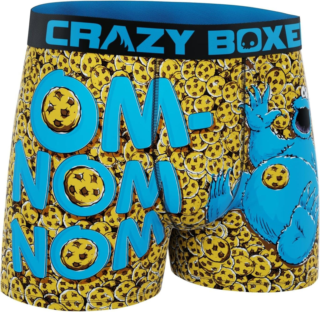 CRAZYBOXER Men's Underwear Sesame Street Freedom of movement Stretch Boxer Brief Durable (Creative Packaging)