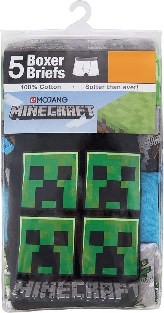 Minecraft Boys 5 Pack Boxer Briefs