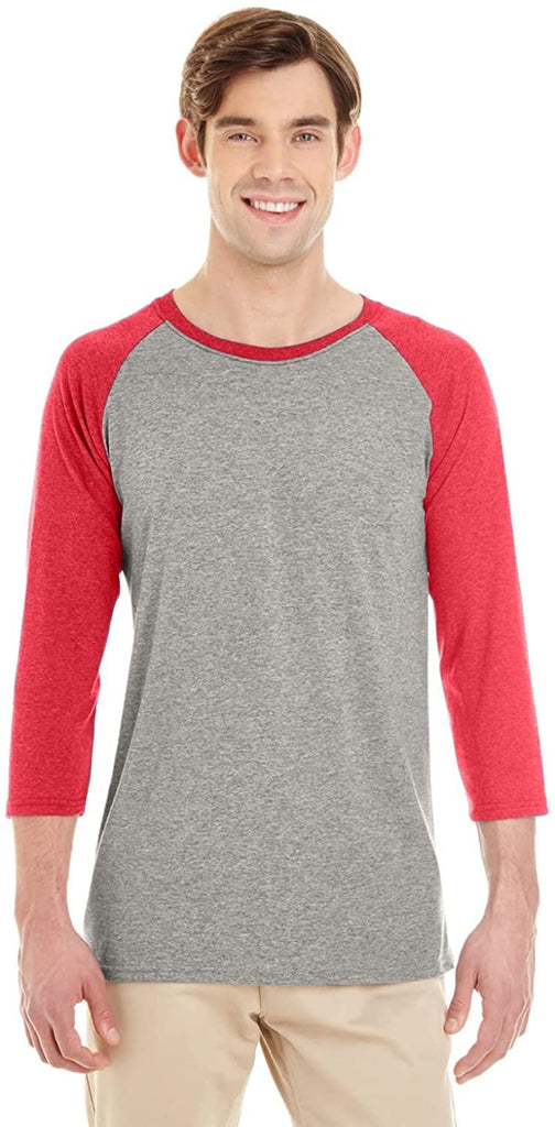 Jerzees Mens Dri-Power Active Triblend Baseball Raglan T-Shirt (601RR)