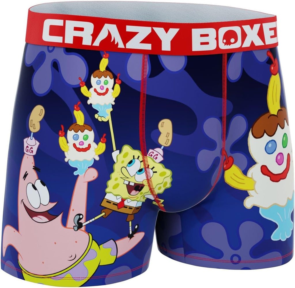 CRAZYBOXER Men's Underwear Spongebob Squarepants Anti-irritation Comfortable Boxer Brief Breathable