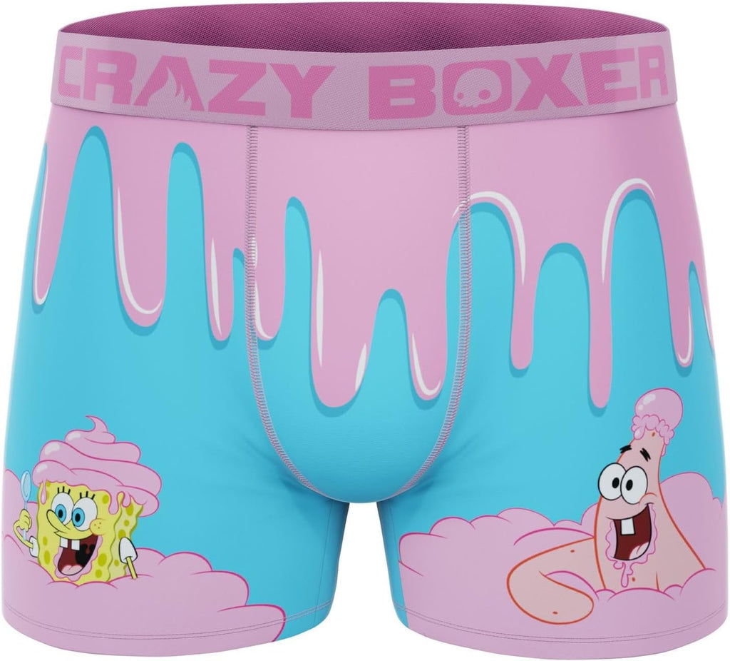 CRAZYBOXER Men's Underwear Spongebob Squarepants Anti-irritation Comfortable Boxer Brief Breathable