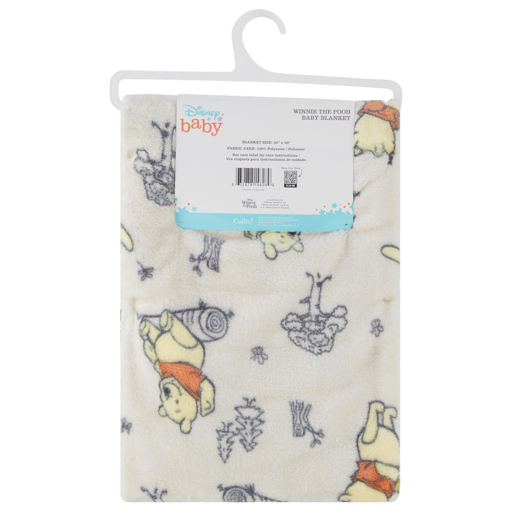 Disney Characters Flannel Fleece Baby Blanket - Soft & Cozy 30x40 Inches, Featuring Mickey Mouse, Minnie Mouse, Winnie The Pooh, and Dumbo