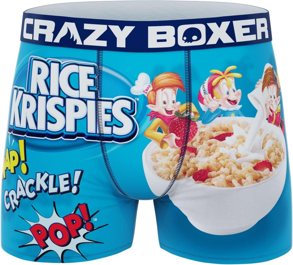 CRAZYBOXER Men's Underwear Kellogg's Cereals Stretch Breathable Boxer Brief Anti-irritation (3 PACK)