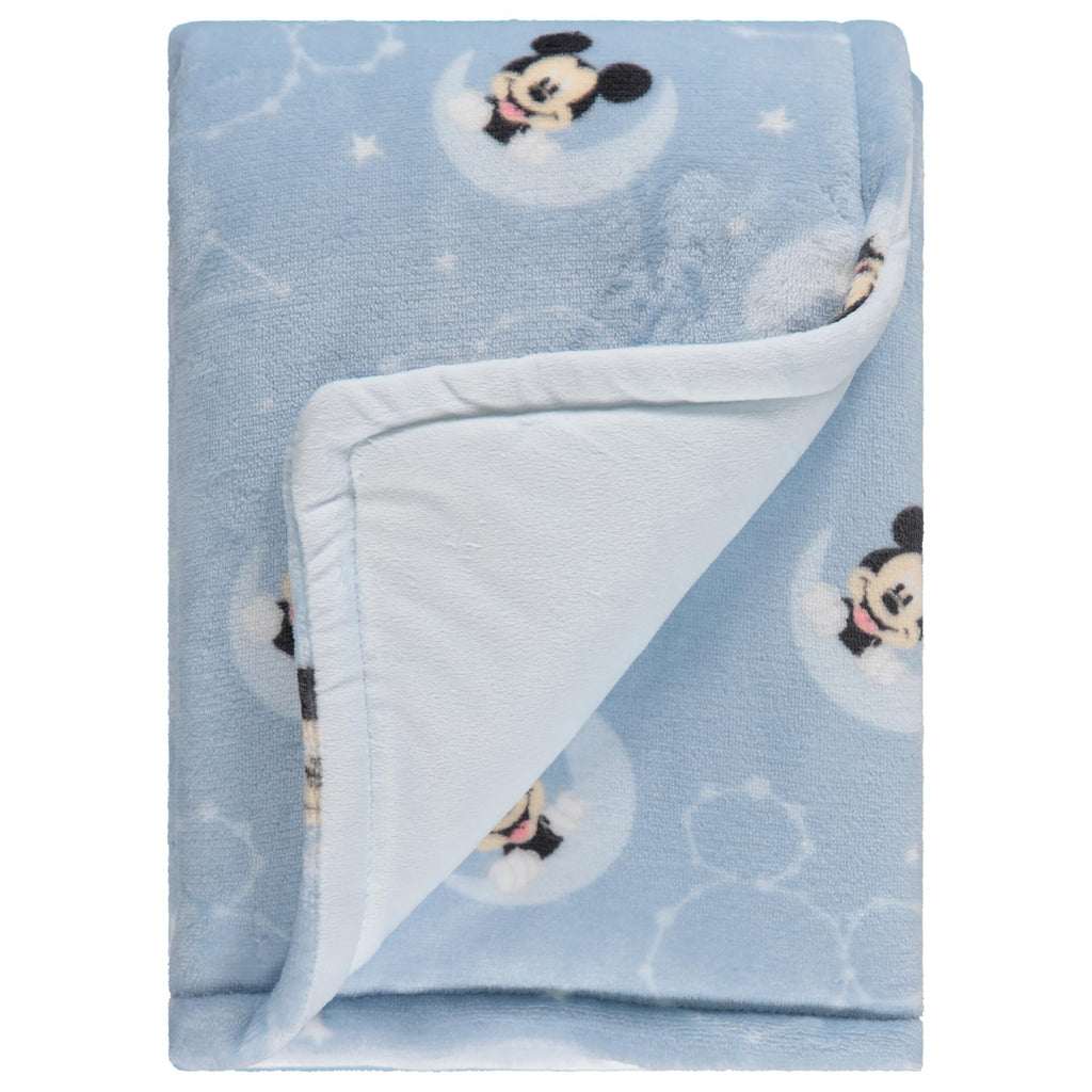 Disney Mickey Mouse, Minnie Mouse, Winnie The Pooh, Lilo and Stitch 2-Ply Infant Blanket - Soft Fleece with Polyfill - Cozy and Warm Baby Blanket for Baby Boys and Girls, 30x40 Inches