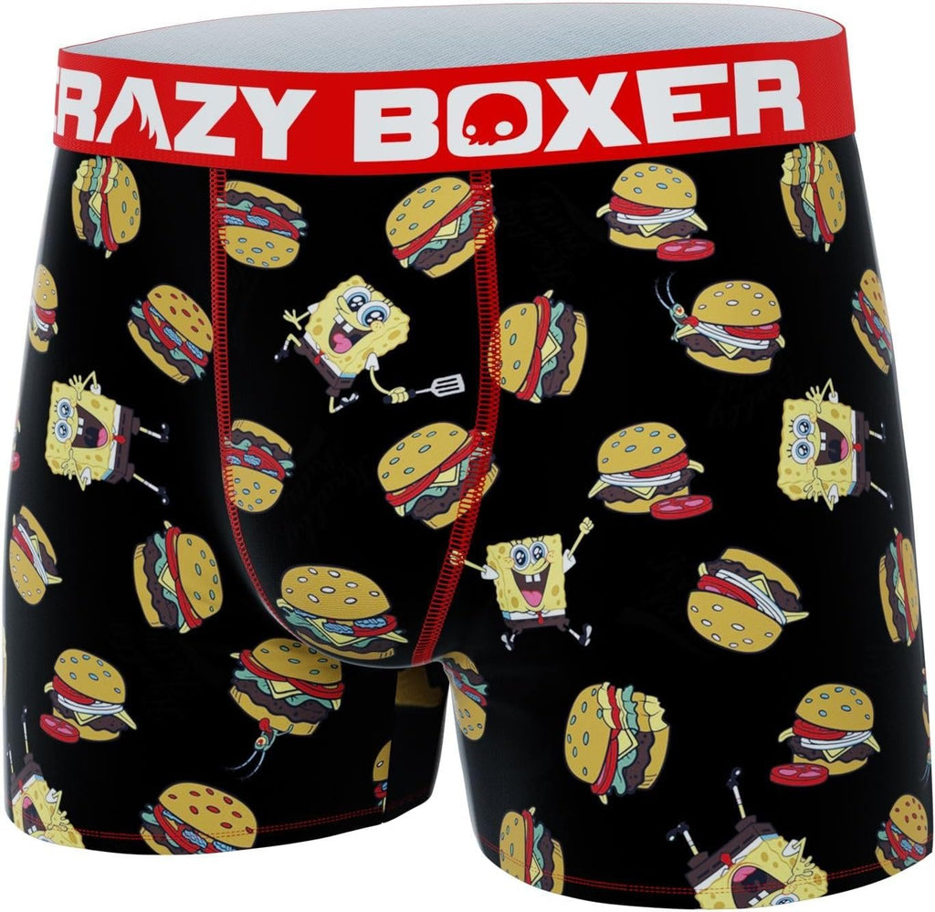 CRAZYBOXER Men's Underwear Spongebob Squarepants Anti-irritation Comfortable Boxer Brief Breathable