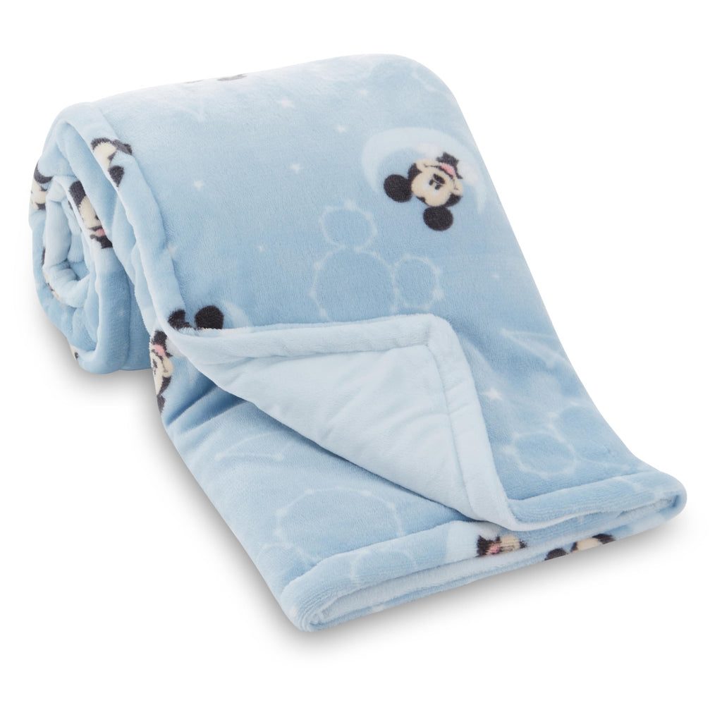 Disney Mickey Mouse, Minnie Mouse, Winnie The Pooh, Lilo and Stitch 2-Ply Infant Blanket - Soft Fleece with Polyfill - Cozy and Warm Baby Blanket for Baby Boys and Girls, 30x40 Inches