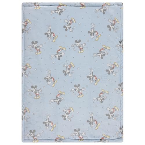 Disney Mickey Mouse, Minnie Mouse, Winnie The Pooh, Lilo and Stitch 2-Ply Infant Blanket - Soft Fleece with Polyfill - Cozy and Warm Baby Blanket for Baby Boys and Girls, 30x40 Inches