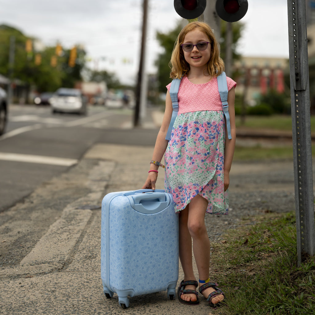 Bluey Kids Luggage and Backpack Set - 18" Luggage Suitcase With Wheels, 13.75" Backpack