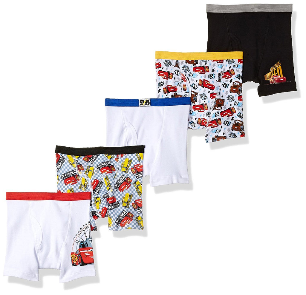 Disney Cars Toddler Boys' 5-Pack Boxer Briefs Underwear Lightning McQueen