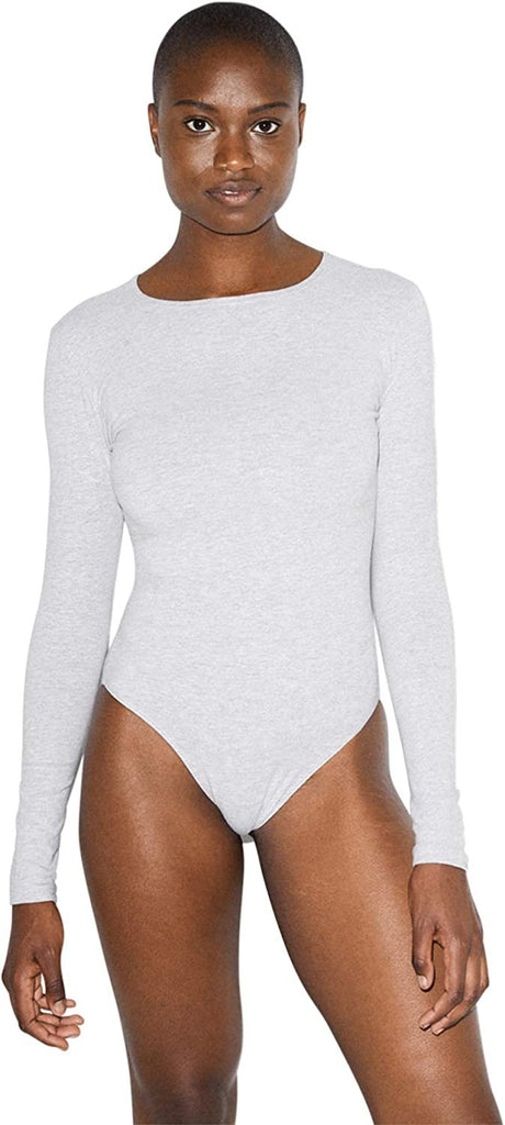 American Apparel Women's Cotton Spandex Long Sleeve Bodysuit