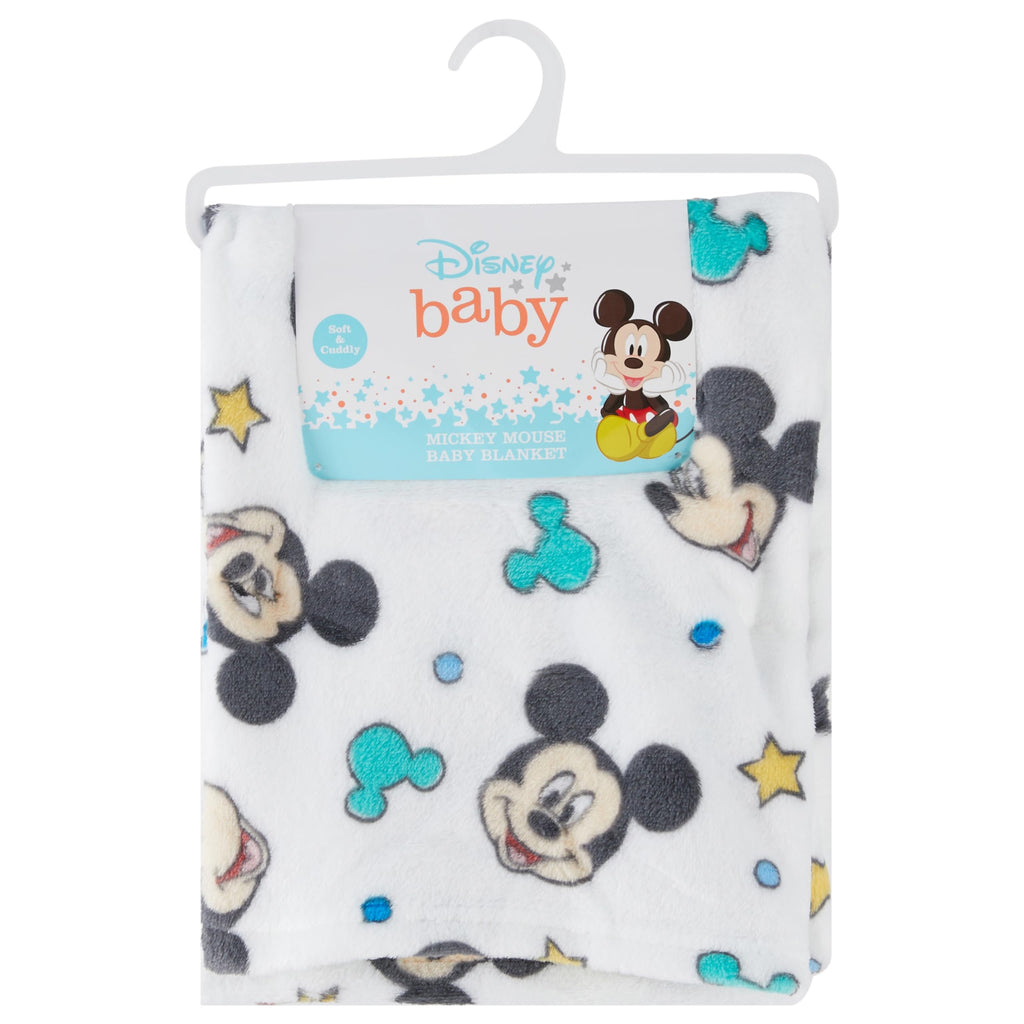 Disney Characters Flannel Fleece Baby Blanket - Soft & Cozy 30x40 Inches, Featuring Mickey Mouse, Minnie Mouse, Winnie The Pooh, and Dumbo