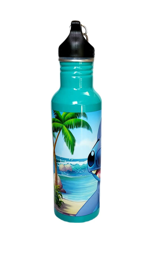 Disney Stitch Surf n Turf Teal Aluminum Water Bottle