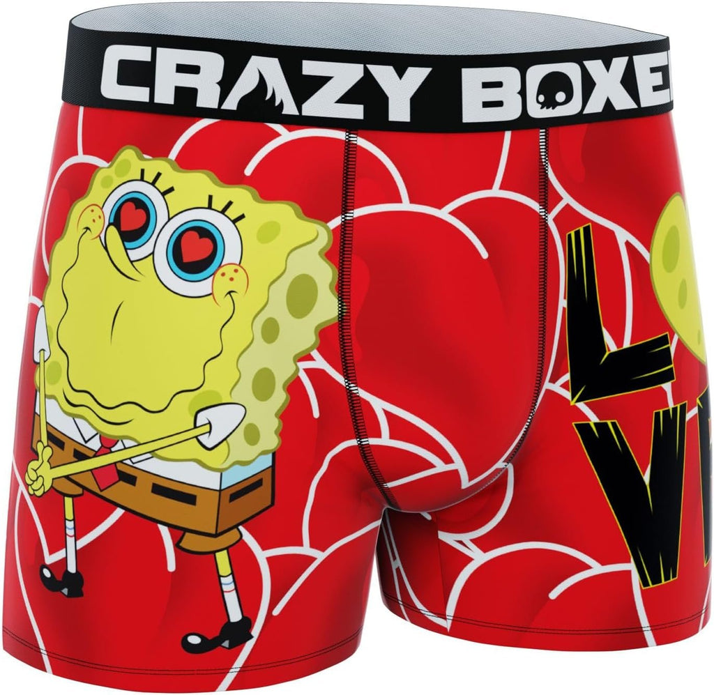 CRAZYBOXER Men's Underwear Spongebob Squarepants Anti-irritation Comfortable Boxer Brief Breathable