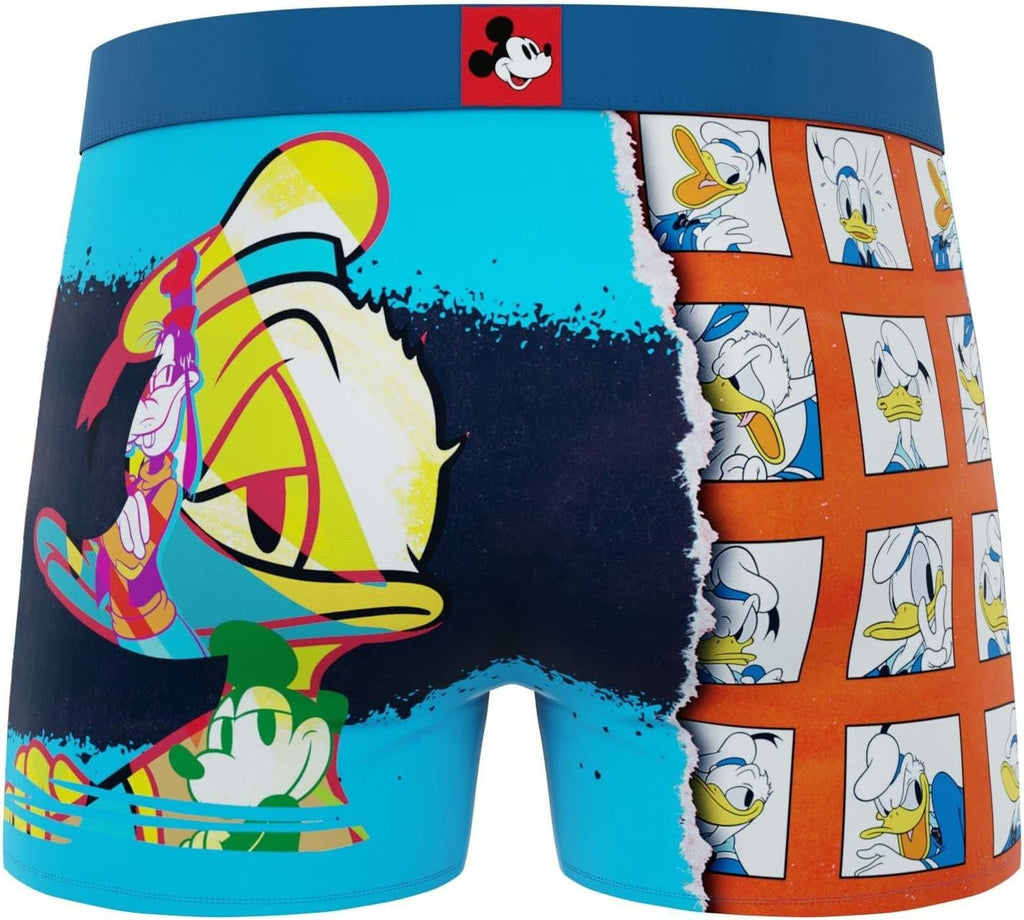 CRAZYBOXER Men's Underwear Disney Classic Original Distortion-free Boxer Brief Soft (3 PACK)