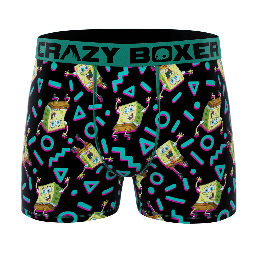 CRAZYBOXER Men's Underwear Spongebob Squarepants Original Resistant Boxer Brief Soft