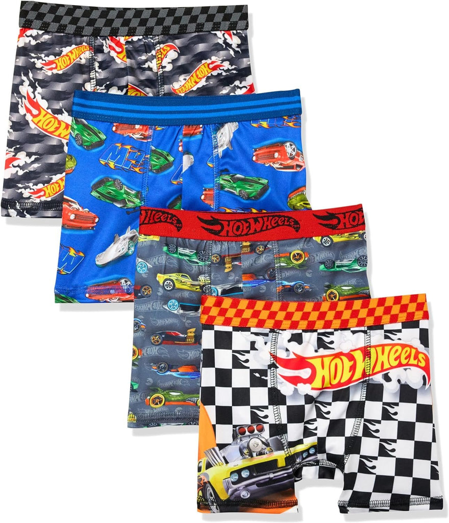 Hot Wheels Boys' Boxerbriefs and Briefs Available in Sizes 2/3t, 4t, 4, 6, 8 and 10