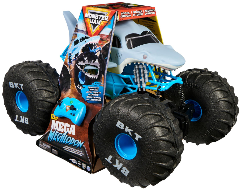 Monster Jam, Official Mega Megalodon All-Terrain Remote Control Monster Truck for Boys and Girls, 1:6 Scale, Kids Toys for Ages 4-6+