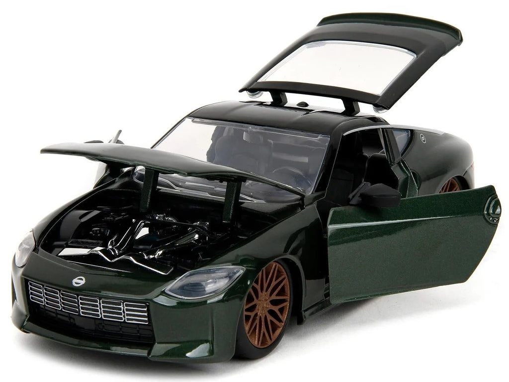 JADA TOYS 34791 1/24 Fast and Furious Nissan Z 2023 Green F&F X Nissan Mini Car