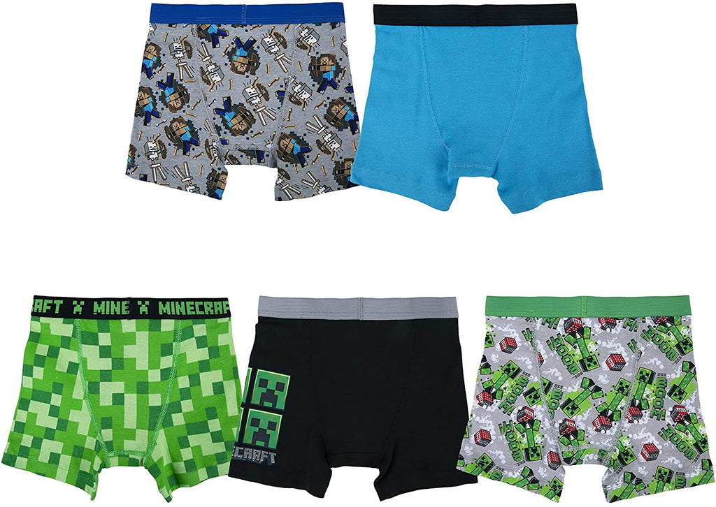 Minecraft Boys 5 Pack Boxer Briefs