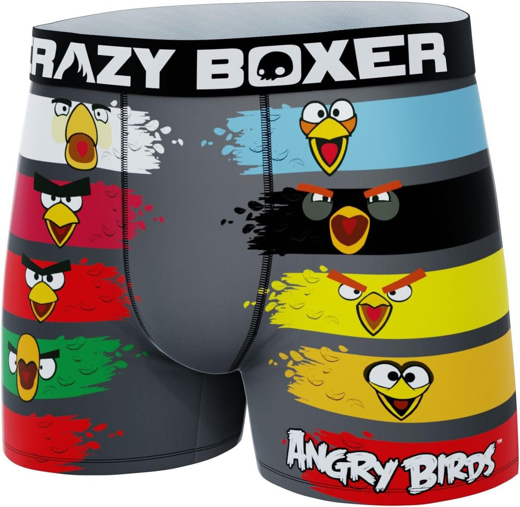 CRAZYBOXER Men's Underwear Angry Birds Durable Boxer Brief Anti-irritation