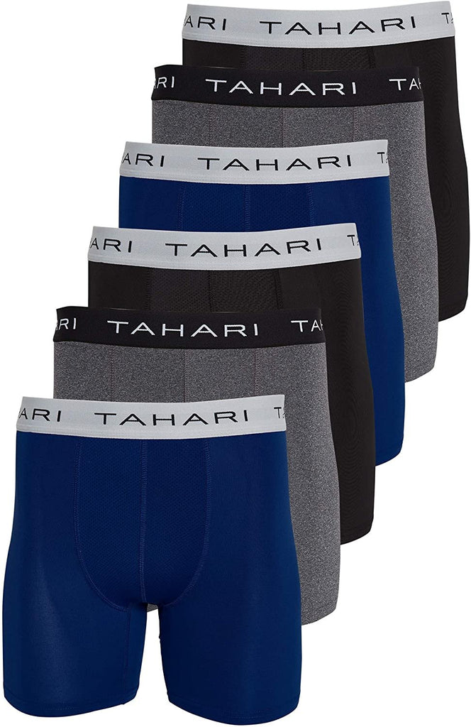 Tahari Mens 6pk Athletic Performance Boxer Brief Multi Pack