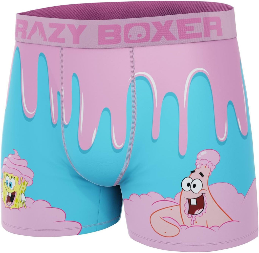 CRAZYBOXER Men's Underwear Spongebob Squarepants Anti-irritation Comfortable Boxer Brief Breathable