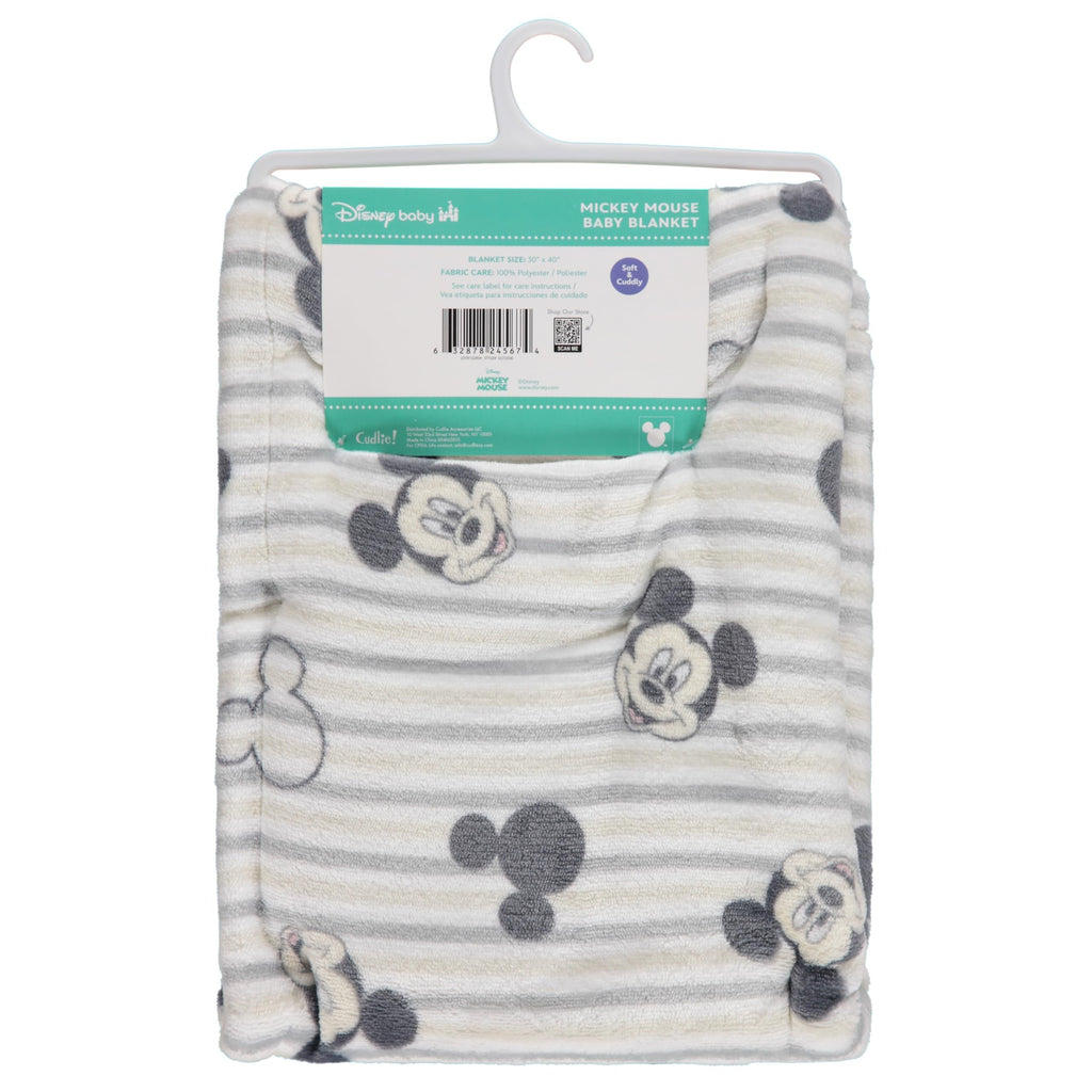 Disney Mickey and Minnie 2-Ply Infant Blanket - Soft Printed Mink Front, Textured Back - Cozy and Warm Baby Blanket for Boys and Girls, 30x40 Inches