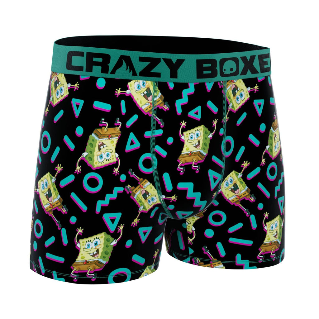 CRAZYBOXER Men's Underwear Spongebob Squarepants Original Resistant Boxer Brief Soft