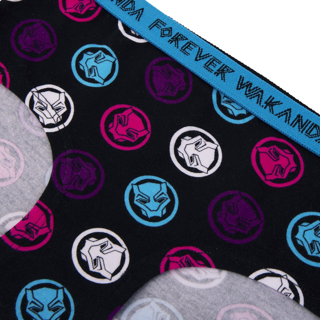 Handcraft Girls' Black Panther 4-Pack Panties Cotton/Spandex Blend Sizes 6,8,10 Wakanda Forever