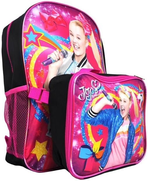 Ruz Girls Jojo Siwa 16" Backpack with Detachable Lunch bag Kids School Dance