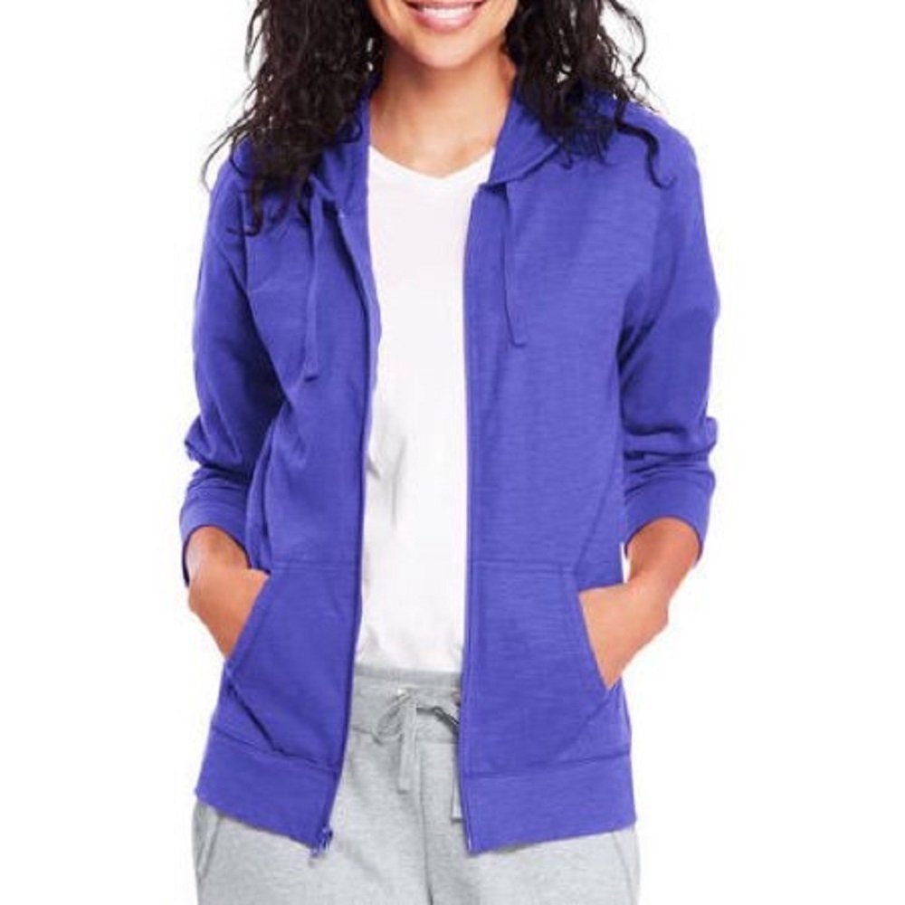 Hanes Women's Jersey Full Zip Hoodie